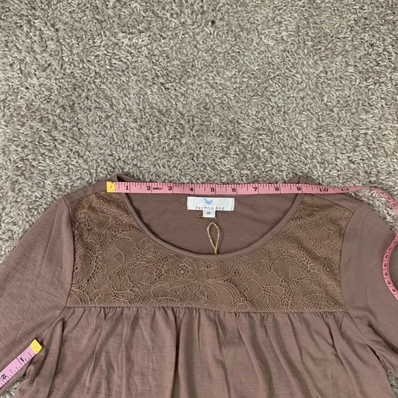 Peyton Bre size 14 brown top - Picture 7 of 11